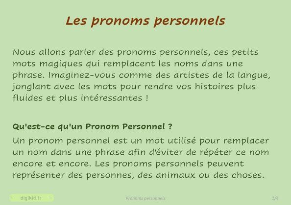 Pronoms personnels