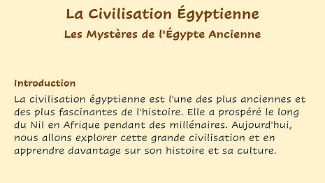 Civilisation égyptienne 001