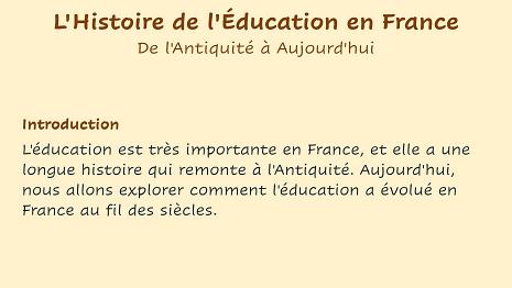 Education en France 01