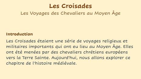 Les Croisades 01