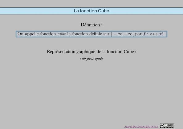 Fonction Cube