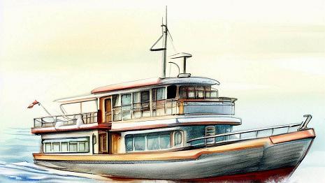 Cabin-cruiser C'est un bateau à moteur qui possède une cabine avec un très bon confort. Il mesure entre 15 et 25 mètres de long. Il est propulsé par un ou plusieurs moteurs.