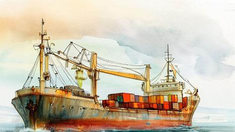 Cargo C'est un grand bateau à moteur qui assure le transport de marchandises sur de longues distances.