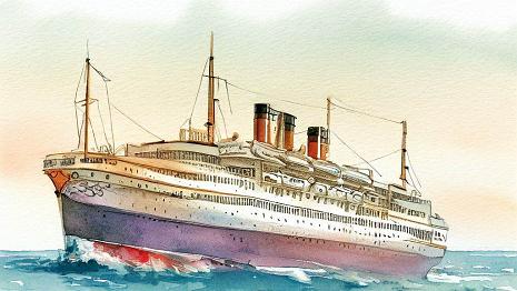 Paquebot C'est un grand bateau à moteur qui assure le transport de passagers sur de longues distances. Il possède des cabines confortables et des équipements de loisir.