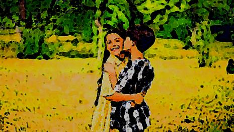 Enfin seuls seuls - champs - écart - embrasse - chemise Vous avez eu du mal à être enfin seuls sans frère, soeur, copain, copine, parents, ...