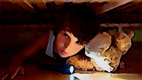 Sous le lit lit - nounours - lampe - découvre - nuit En pleine nuit, tu entends des bruits sous ton lit et tu décides d'aller voir ce qui s'y passe...