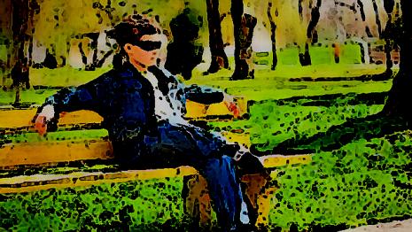 Agent secret détective - jardin - lunettes - secret - banc Tu as reçu un message te disant d'aller t'asseoir sur le banc dans un parc et d'observer le couple avec une...