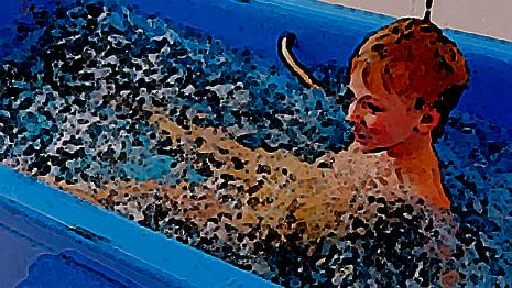 Un bon bain bain - longtemps - eau - mousse - cheveux Tu préfères nettement prendre un bain plutôt qu'une douche...