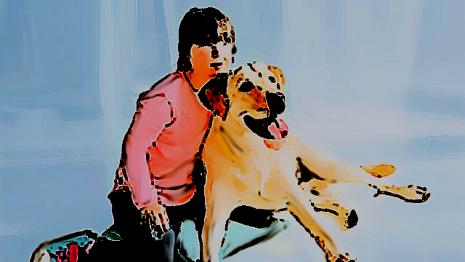 Un chien chien - adopter - SPA - jardin - parents Pour ton anniversaire, tu demandes à tes parents d'adopter un chien...