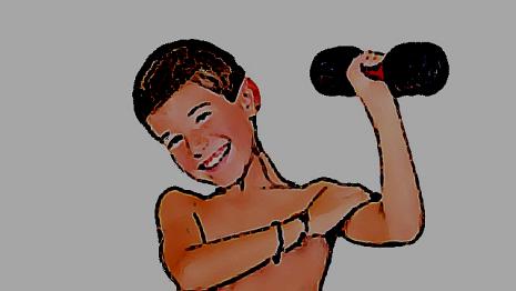 Muscles muscles - torse - haltères - biceps - entraînement En te regardant dans la glace tu décides de faire un peu plus de musculation...